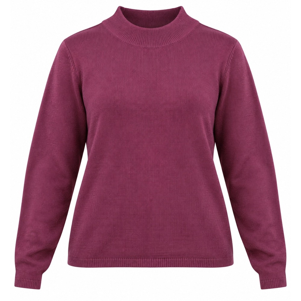 Draper's Essentials 100% Silk Wine Magenta Minimalist Layers Sweater Women L